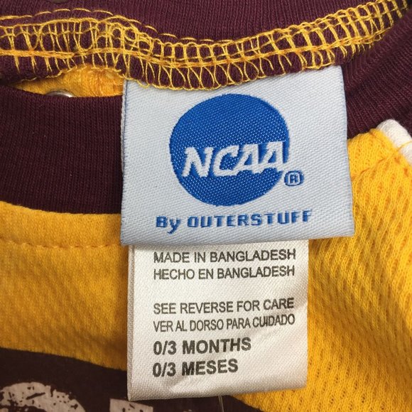 ASU Bodysuit Sweatpants Sun Devils Arizona State 0-3 Months Boys Girls Baby Set - Picture 6 of 7